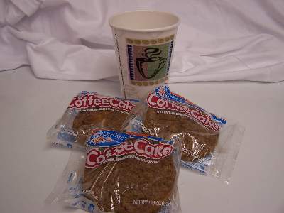 coffee cakes and a very good cup of coffee NY style