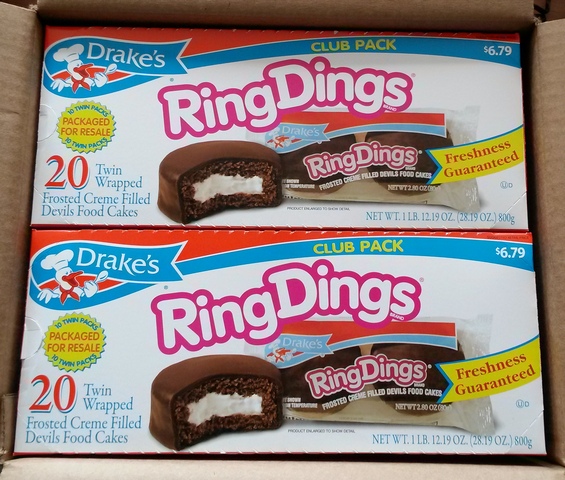 Ring Dings box of 10 larger box sizes below